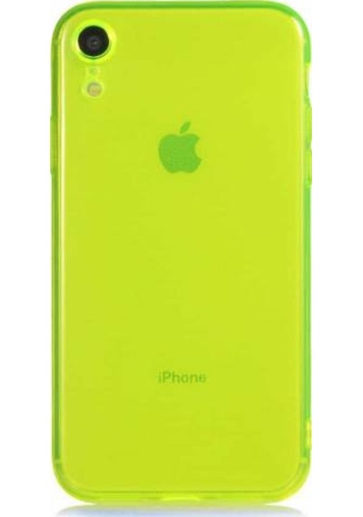Apple Uyumlu iPhone Xr 6.1 Kilif Kamera Çikintili Renkli Trasnparan Silikon 565797101