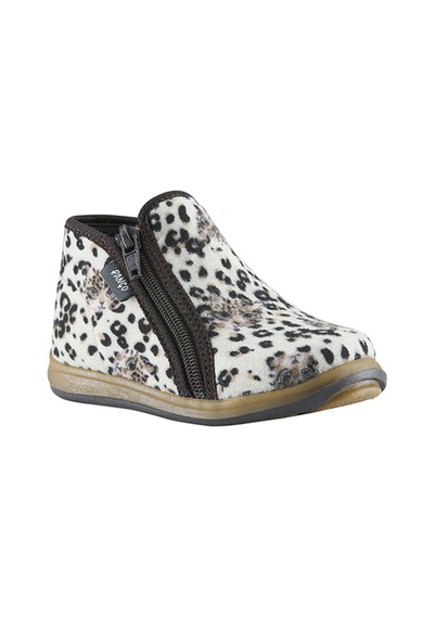 Panço Kız Bebek Leopar Desenli Panduf Çok Renkli