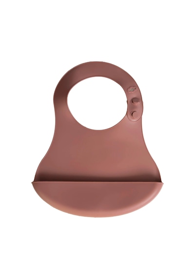 Babyjem Mini Silikon Mama Önlüğü Mocha