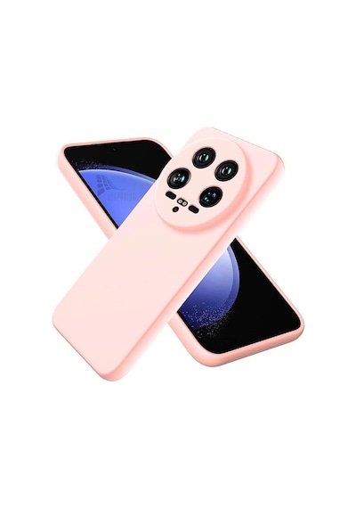 Xiaomi 15 Ultra Uyumlu Silikon Kılıf - Kamera Korumalı Esnek Pastel Renk Kapak - Pudra Pembe