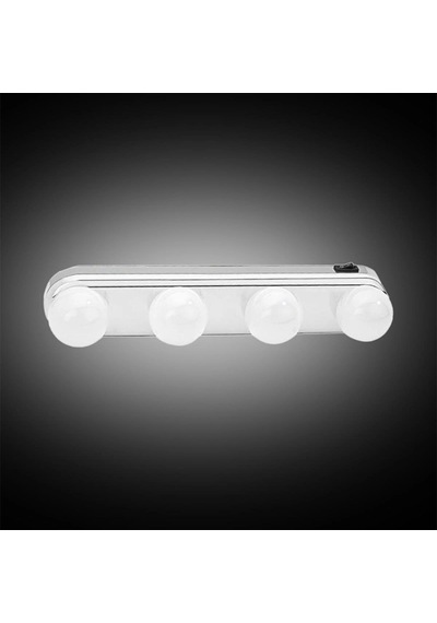 Bay Kablosuz Parlak Banyo Stüdyo Makyaj Aynası Işığı Pilli Vantuzlu Taşınabilir 4 Led Ampul Bx40 Najmaddin
