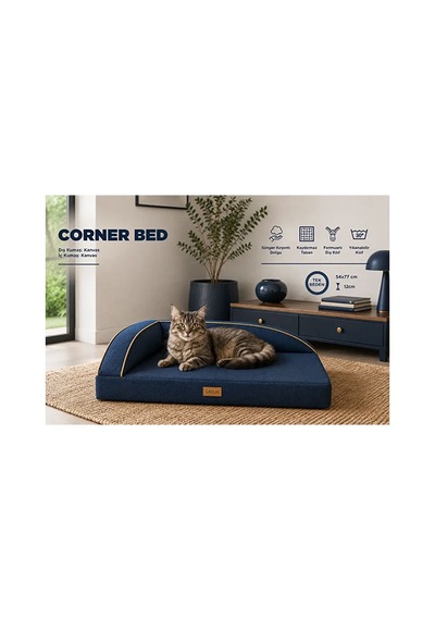 Lepus Corner Seat Kedi Ve Köpek Yatağı Lacivert 54x77 Cm 249-54014.01