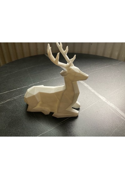 Beyaz Mini Modern Natural Geyik Heykeli Hediyelik Ev Ve Ofis İçin 13 Cm Dekoratif