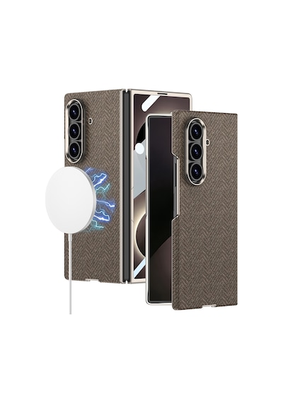 Galaxy Uyumlu Z Fold 8 Ultra Kılıf M-safe Şarj Özellikli Pazarplus Kıpta Kpt-11 Sert Pc Kılıf Siyah