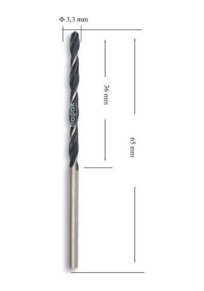 MTE 3,3 mm Haddeli Metal Matkap Ucu HSS DIN 338