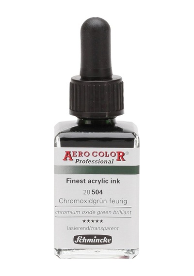 Schmincke Aero Color Chromium Oxide Green 504 Mürekkep 28ml