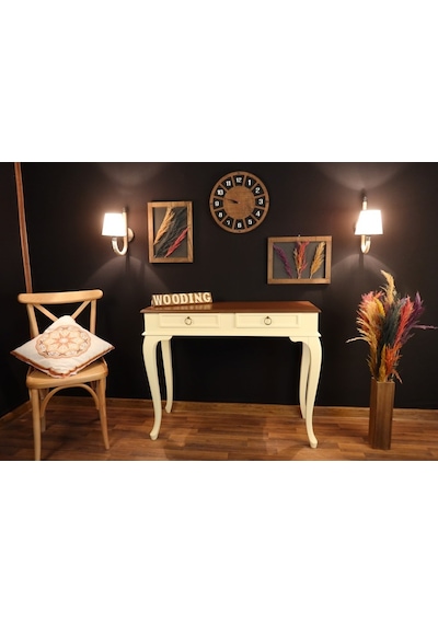 Wooding 100 Cm Çekmeceli Masif Krem Ceviz Dresuar (548587958) Krem