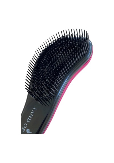 Lom1012 Curved Detangler, Yetişkin & Çocuklar İçin Kavisli Dolaşık Saç Açma Ve Düğüm Çözücü Tarak & Fırça, Islak, Kuru, Düz, Kıvırcık Saçlar İçin Pembe