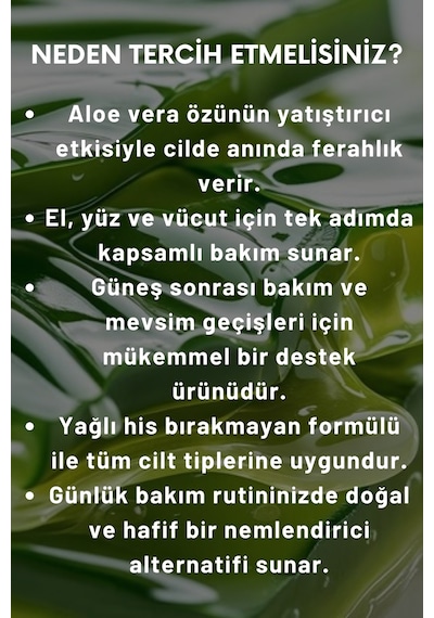 Naturix Doğal Aloe Vera Özlü Günlük Bakım Kremi 250 ML