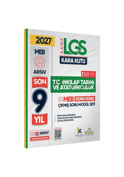 2026 LGS 8.Sınıf İNKILAP TARİHİ Karakutu MEB Çıkmış Soru Modülü Video/PDF Çözüm Konu Konu Son 9 Yıl