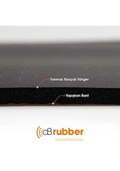 Dbrubber Teker Davlumbaz Oto Ses Yalıtımı Firex Sünger Db Rubber 6Mm 50 X 40Cm