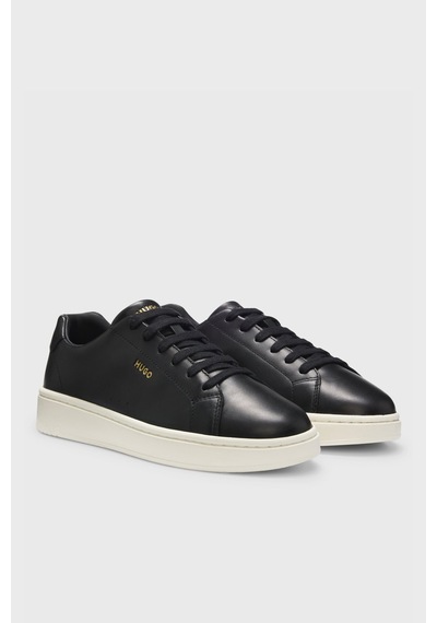 Hugo Deri Logolu Sneaker Ayakkabı Erkek Ayakkabı 50569002 007 Siyah