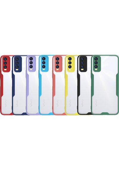 Vivo Y20 Kapak Colorful Kamera Korumalı Silikon Kılıf