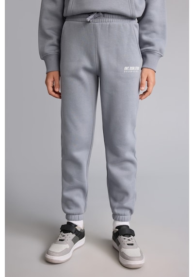 Defacto Baskılı Lastikli Paça Kalın Kumaş Jogger Eşofman Altı Erkek Çocuk H9685a826wngr27 Gri-gr27