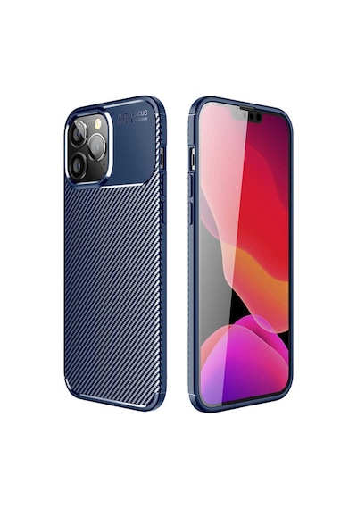 Apple Uyumlu iPhone 14 Pro Max Kılıf Karbon Tasarım Negro Silikon Kapak