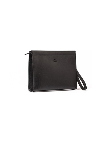 Black El Çantası Erkek Diğer 4297 Vergelio Purse Matte Crystal Clutch Bag Siyah
