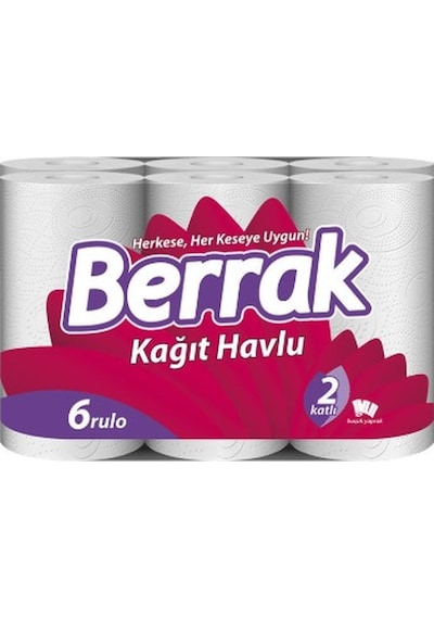 Berrak Rulo Kağıt Havlu 6'lı 4 Paket