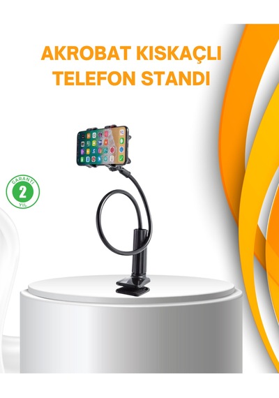 Esnek Gövdeli Mandallı Masaüstü Telefon Tutucu Diğer