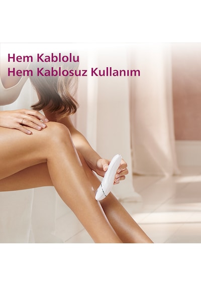 Philips BRE710/05 Epilatör (Yüz+Koltuk alti+Bikini Bölgesi+Bacak)Islak-Kuru,Işıklı,Kablosuz