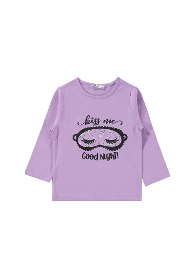 Civil Girls Çiçek Desenli 2-5 Yaş Pijama Takımı - Lila