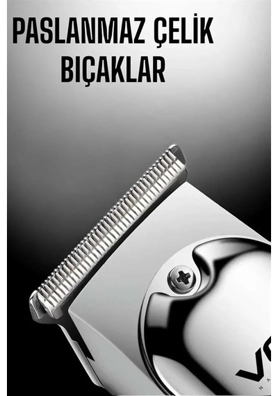 Güçlü Motorlu Paslanmaz Çelik Tıraş Makinesi 3 Başlıklı