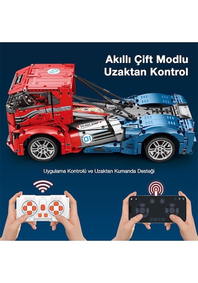 Reobrix Technic 11008 Rc Tır Kamyonet Kumandalı&motorlu Yaratıcı Yapı Blok Seti Building Blocks - 2116 Parça
