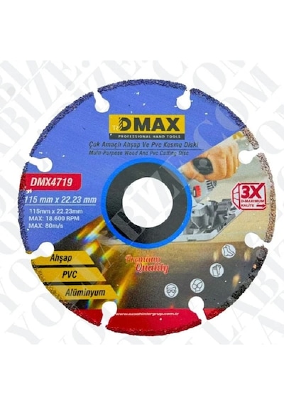 Dmax Çok Amaçlı Kesme Diski Ahşap/pvc/alüminyum 115mm X22.23 Mm Premium Quality Dmx4719