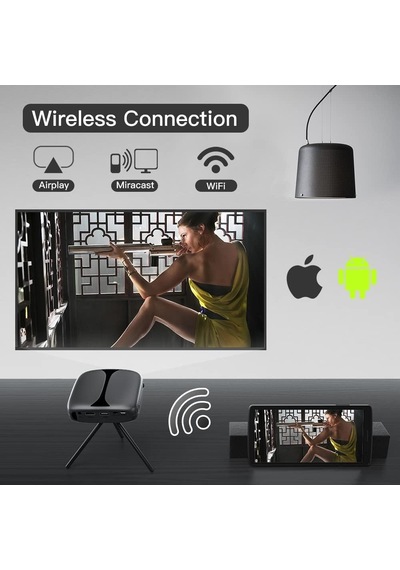 Elephas Wifi 1080P HD Projektör 9000L Taşınabilir Projektör