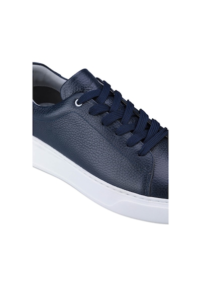 Hatemoğlu Erkek Lacivert Deri Esnek Taban Bağcıklı Casual Ayakkabı Sneaker Lacivert