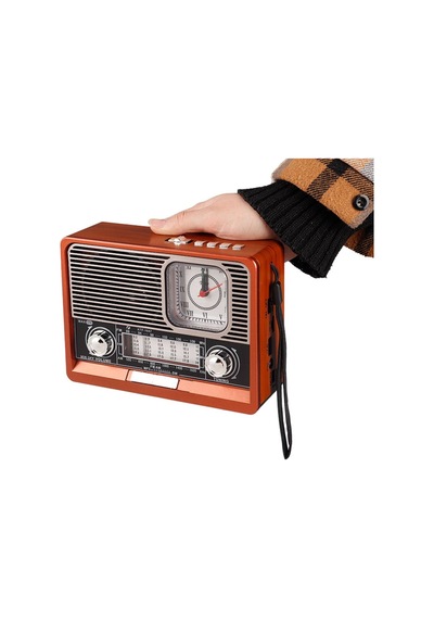 Fenerli Radyo Şarjlı Bluetooth Hoparlör Taşınabilir Led Işıklı Sd Kart Usb Girişli Speaker