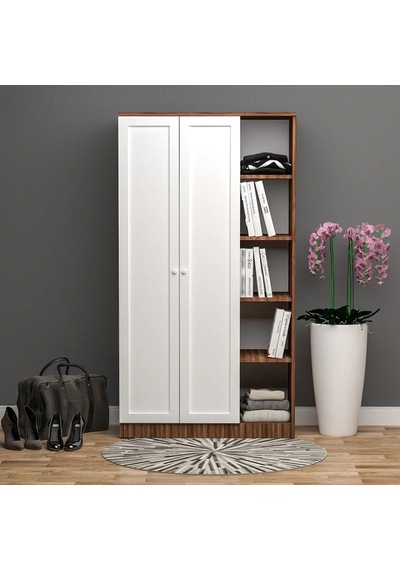 Nida 2 Kapılı 1 Raflı Gardırop Çıtalı Kapak Mdf Beyaz Nida 2 Kapılı 1 Raflı Gardırop Çıtalı Kapak Mdf Beyaz
