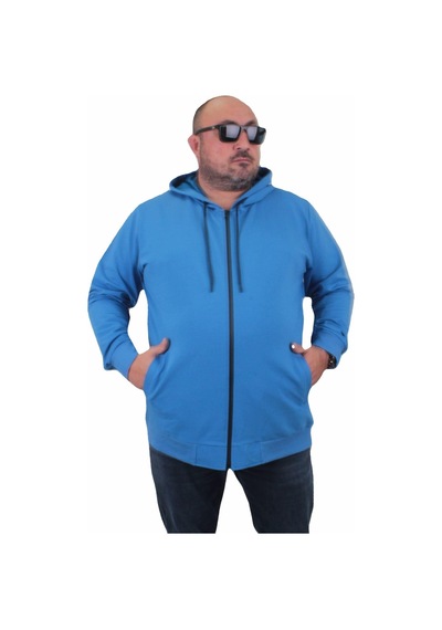 Moc Grande Mocgrande Büyük Beden Basic Mevsimlik Fermuarlı Kapüşonlu Sweat 22751 Saks-Saks Saks Mavi Moc Grande Mocgrande Büyük Beden Basic Mevsimlik Fermuarlı Kapüşonlu Sweat 22751 Saks-Saks Saks Mavi