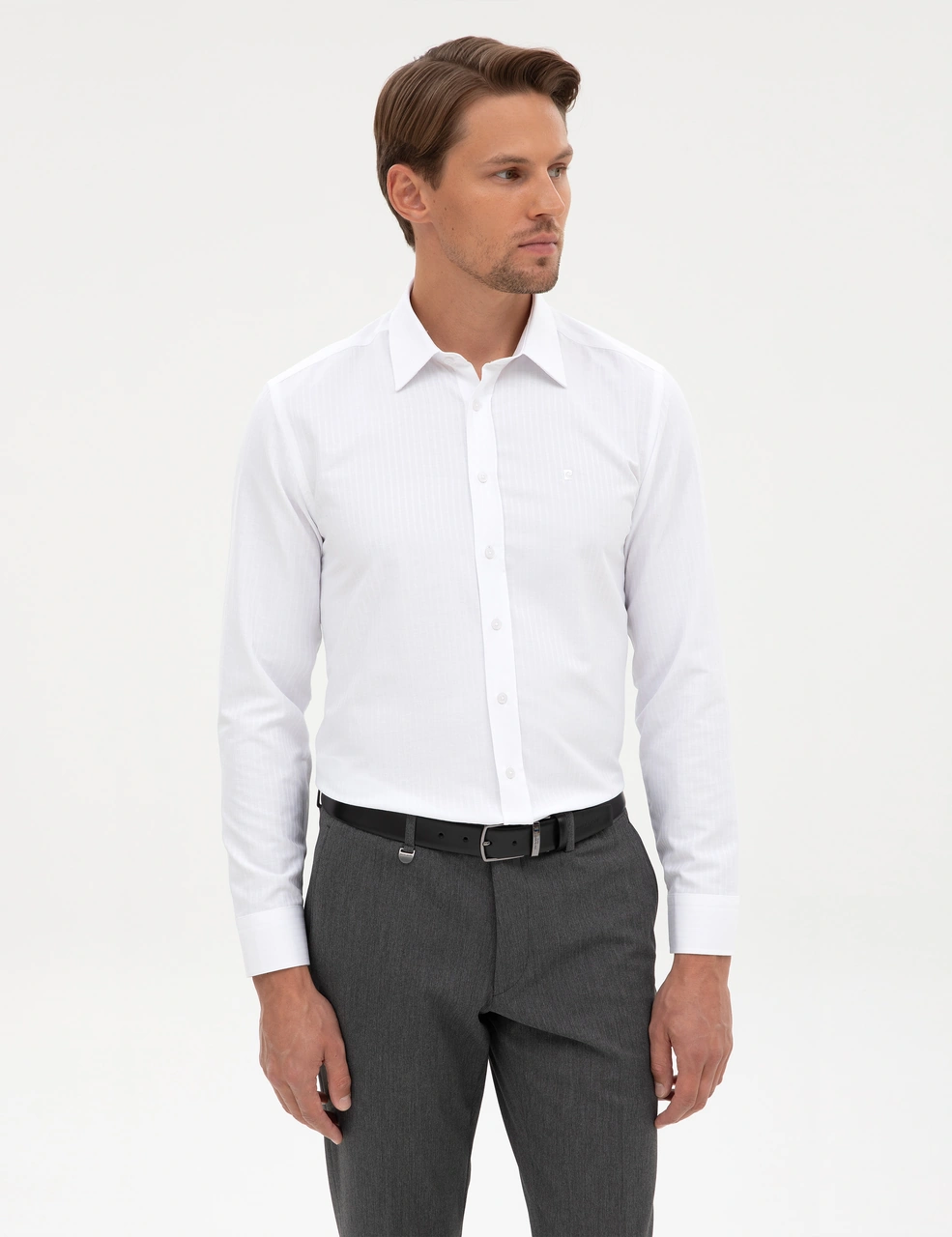Pierre Cardin Erkek Beyaz Gömlek Desenli 50312340-vr013 Beyaz