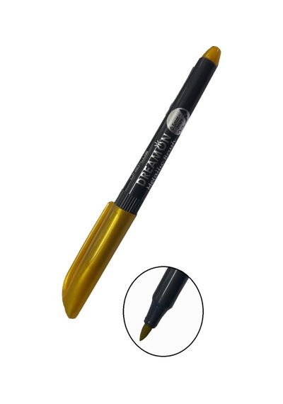 Grafik Kalemi Ve Davetiye Kalemi Metalik Altın Sarı Lineplus Dreamon 1 Adet 0.5-2.0 Mm Metallic Brush