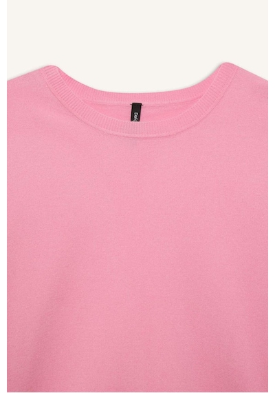 DeFacto Regular Fit Bisiklet Yaka Basic Düz Kısa Kollu Triko Kazak D6272AX25SMPN82 Pembe
