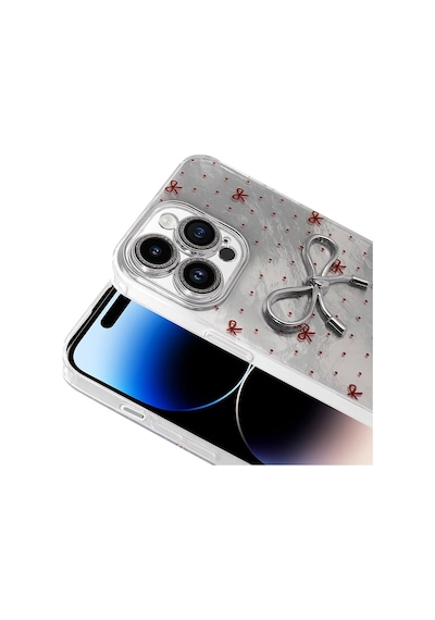 Apple iPhone Uyumlu 14 Pro Max Kılıf Kamera Korumalı Figürlü Zore Ponti Silikon Kapak - Lila