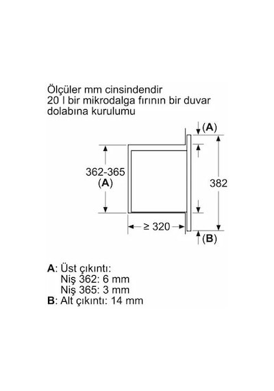 Bosch BFL623MG3 20 LT Ankastre Mikrodalga Fırın Inox