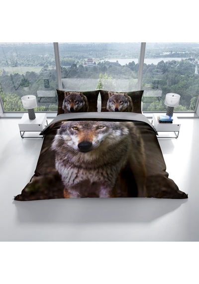 Cattleya Wolfeyes 3D Pamuk Saten Çift Kişilik Nevresim Takımı Çok Renkli