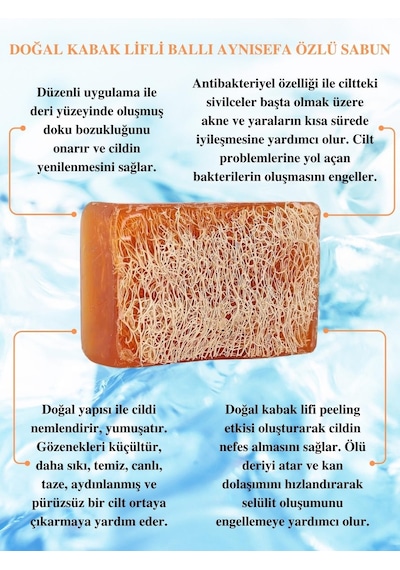 Dermanel Ballı Aynısefa Özlü Kabak Lifli Sabun 100 G