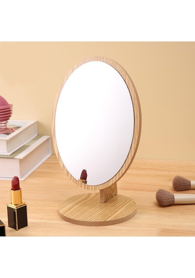 Yeni Model 9 -ahşap Tasarım Masaüstü Oda Dekorasyon Makyaj Oval Ayna