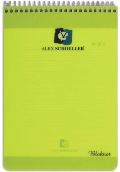 Alex Shoeller Dik Bloknot A4 80 Yaprak Kareli Spiralli Plastik Kapak