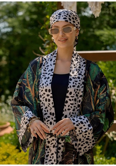 Mayovera Kimono Kaplan Tasarım Çok Renkli
