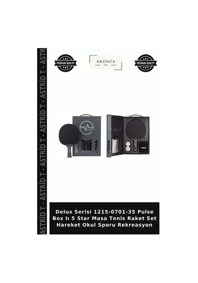 Delux Serisi 1215-0701-35 Pulse Box Iı 5 Star Masa Tenis Raket Set Hareket Okul Sporu Rekreasyon