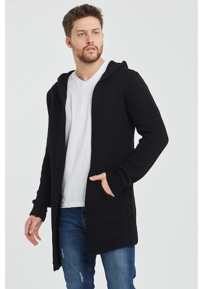 Tarz Cool Erkek Siyah Desenli Triko Hırka- Hrk8085r03s Siyah