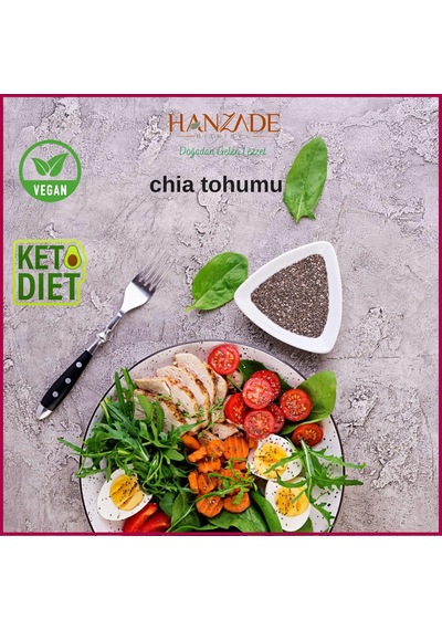 Hanzade Bitkisel Chia Tohumu 1 Kg Çiya Seed Yeni Mahsül Katkısız