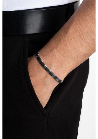 Hematit Taşlı 21 Cm Gümüş Erkek Bileklik Gri 47263611