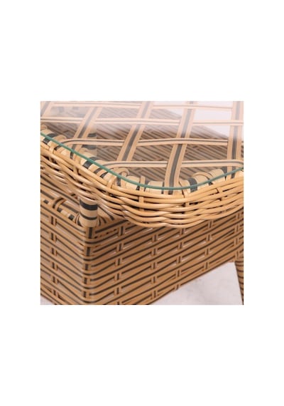 Dora Garden Home Zen Rattan Bahçe Balkon Takımı 2+1+1 Camlı Masalı Kahverengi Siyah Çizgili Dora Garden Home Zen Rattan Bahçe Balkon Takımı 2+1+1 Camlı Masalı Kahverengi Siyah Çizgili