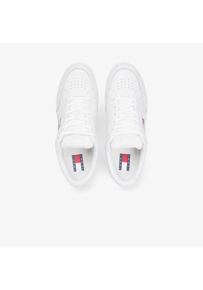 Tommy Hilfiger Jeans Cupsole Long Lace Leather Erkek Beyaz Spor Ayakkabı & Sneaker Em0em01707