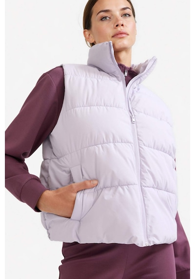 Defacto Defactofit Su İtici Regular Fit Fermuarlı Sporcu Su Geçirmez Şişme Yelek E9209ax25aupr40 Mor