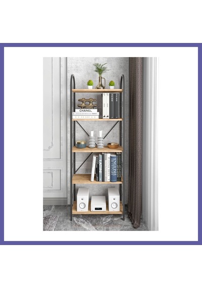 Bezos Metal Kitaplık Atlantik Çam 180 Cm Nıda